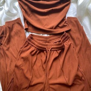 Women's Rust Pants & Top Set